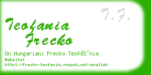 teofania frecko business card